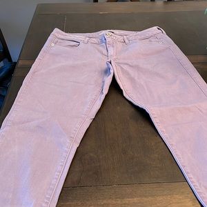 American eagle size 14 purple skinny jeans